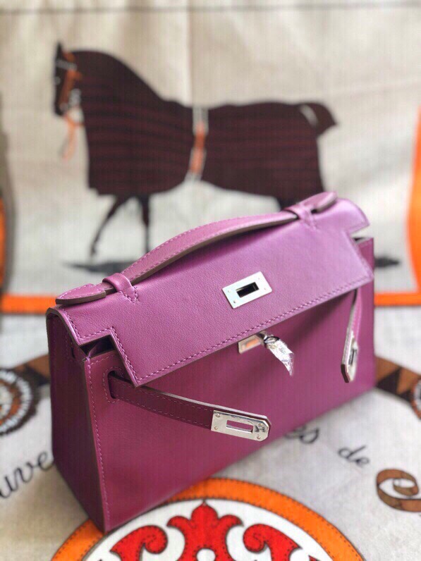 에르메스 미니 켈리백22 아네몬느 은장 스위프트